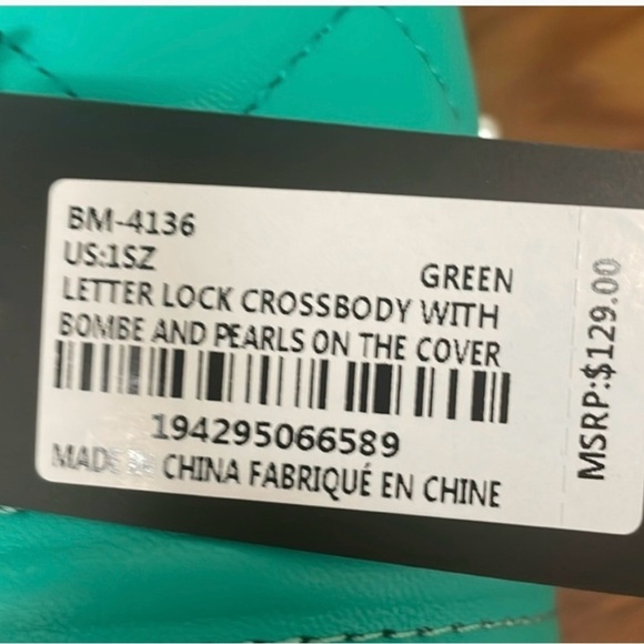 Badgley Mischika Letter Lock Crossbody with Pearls. NWT - Picture 7 of 7